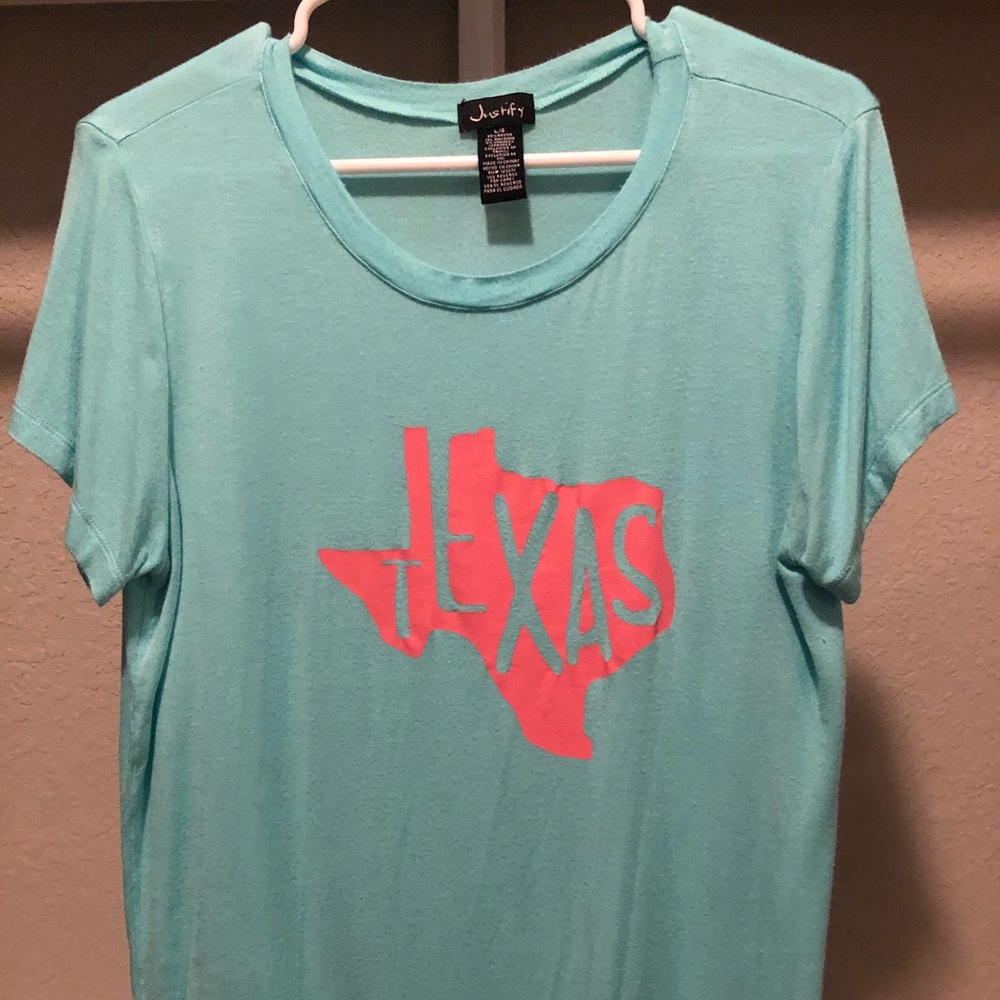 Texas blue shirt